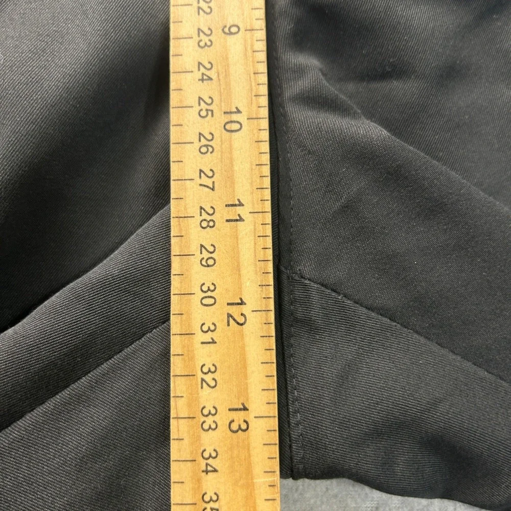 Haggar Dress Pants Mens 38x31 Black Flat Front Career Office Easy Care Trousers